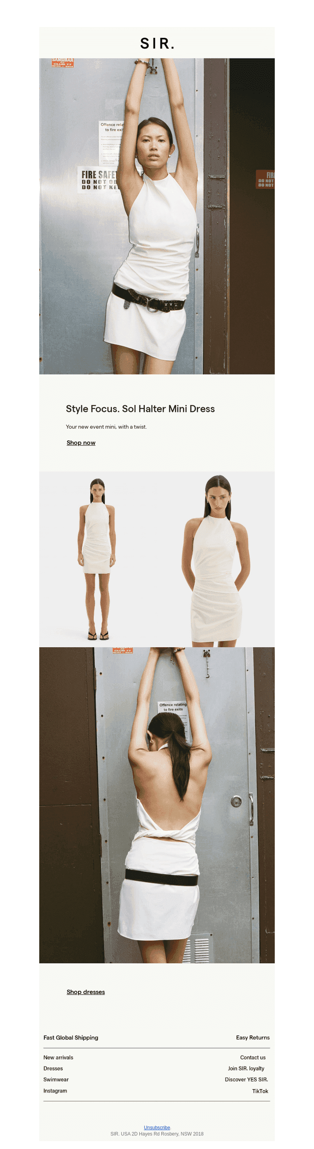 Style Focus. Sol Halter Mini Dress