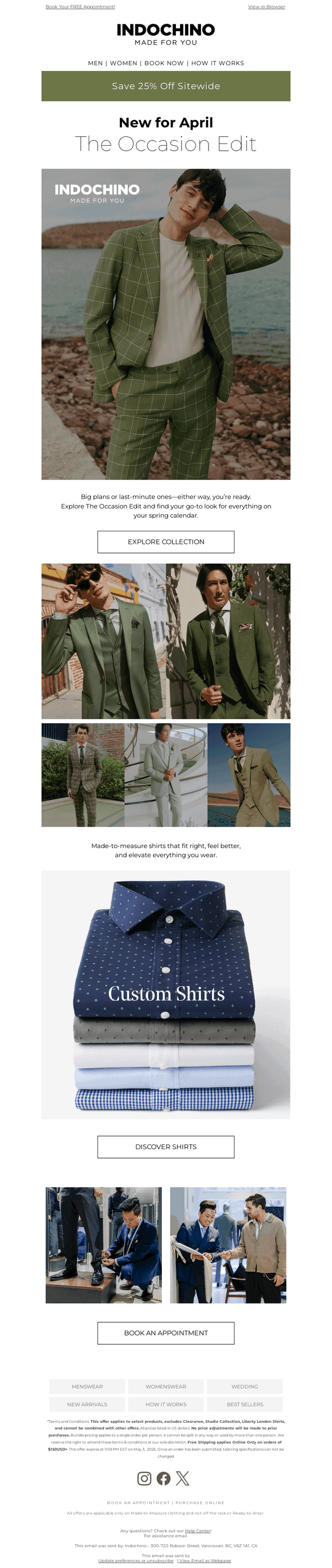 Save 25% On Suits Made for You