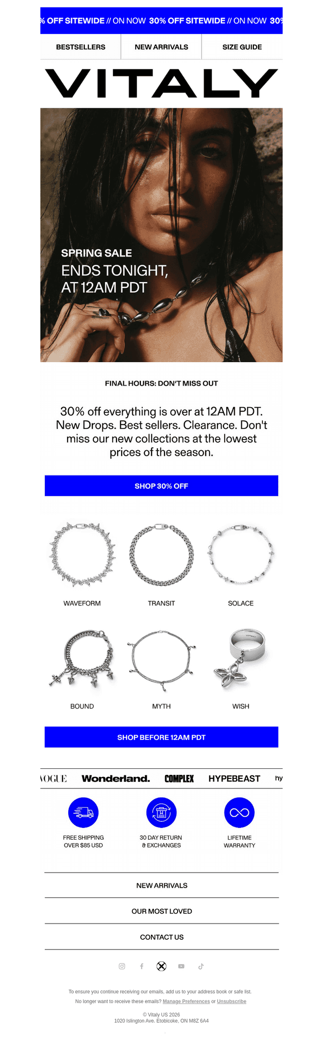 FINAL HOURS: 30% OFF SITEWIDE