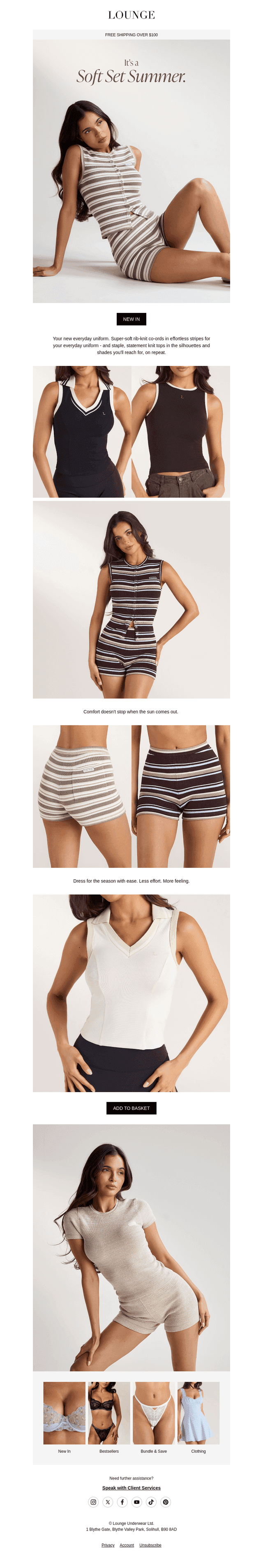 New striped knit co-ords.