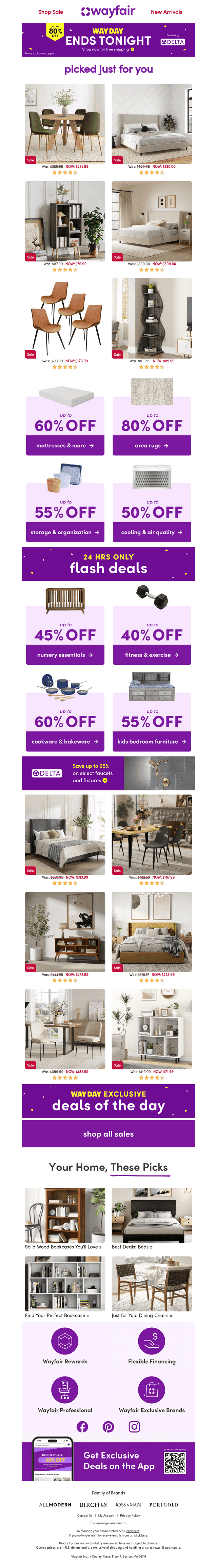 Wayfair email from Mon, Apr 27, 2026