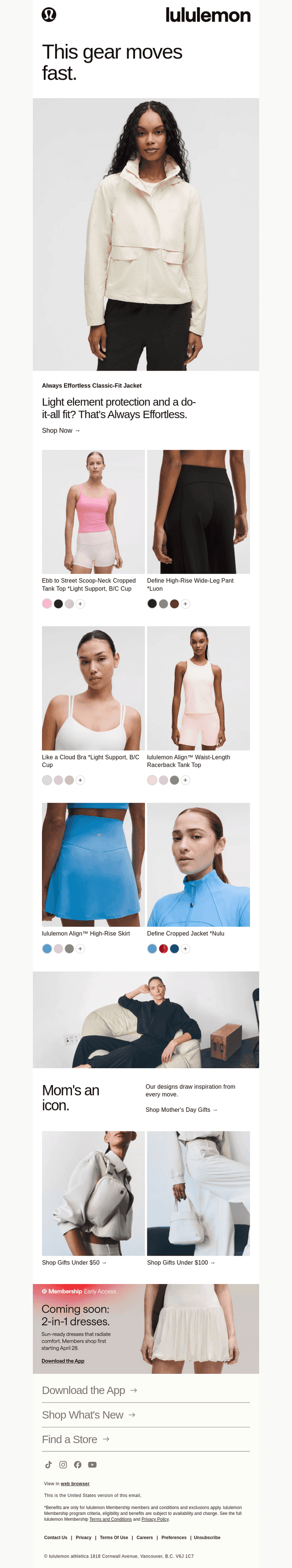 lululemon email from Tue, Apr 28, 2026