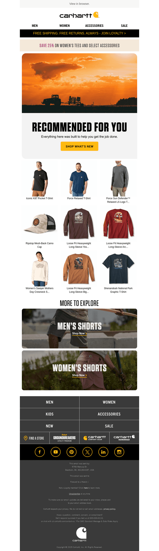 Carhartt email from Tue, Apr 28, 2026