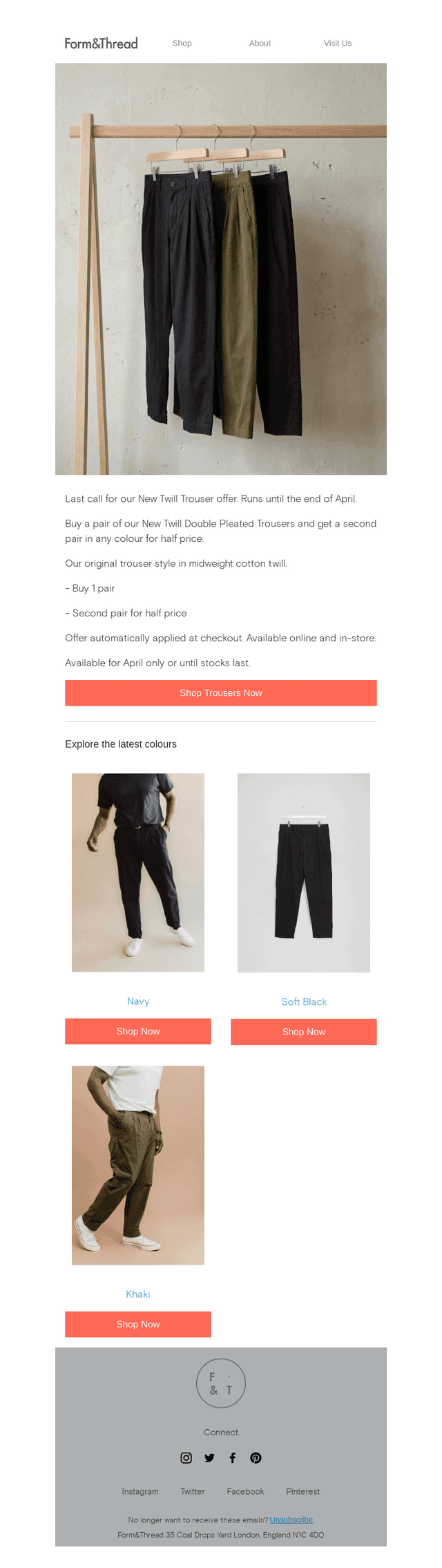 Last Call! New Twill Trouser Multi Buy