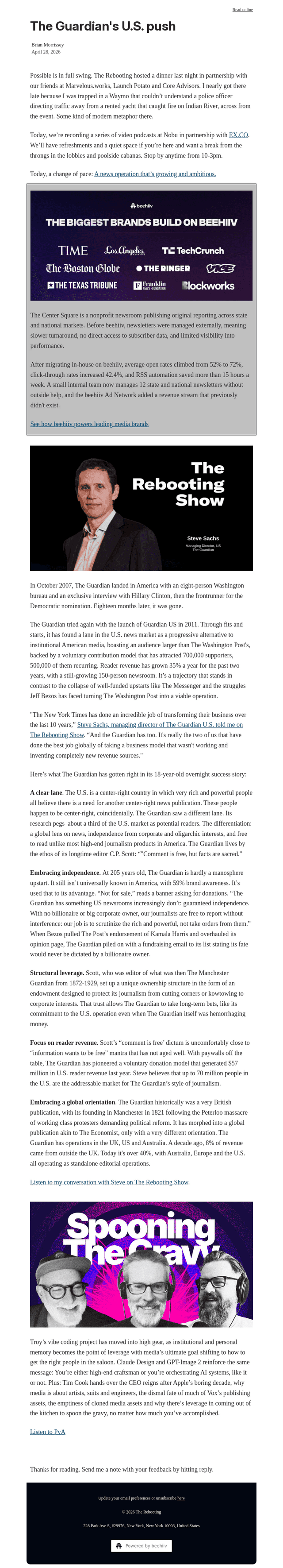 The Guardian's U.S. push