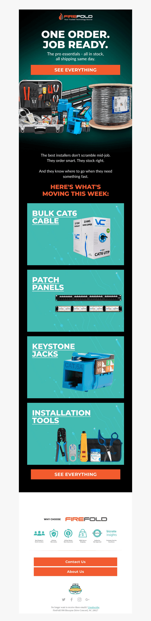 Everything your next job needs - one order, ships today