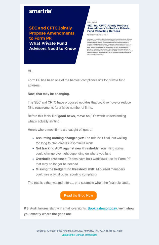 Form PF changes could cut your workload in half