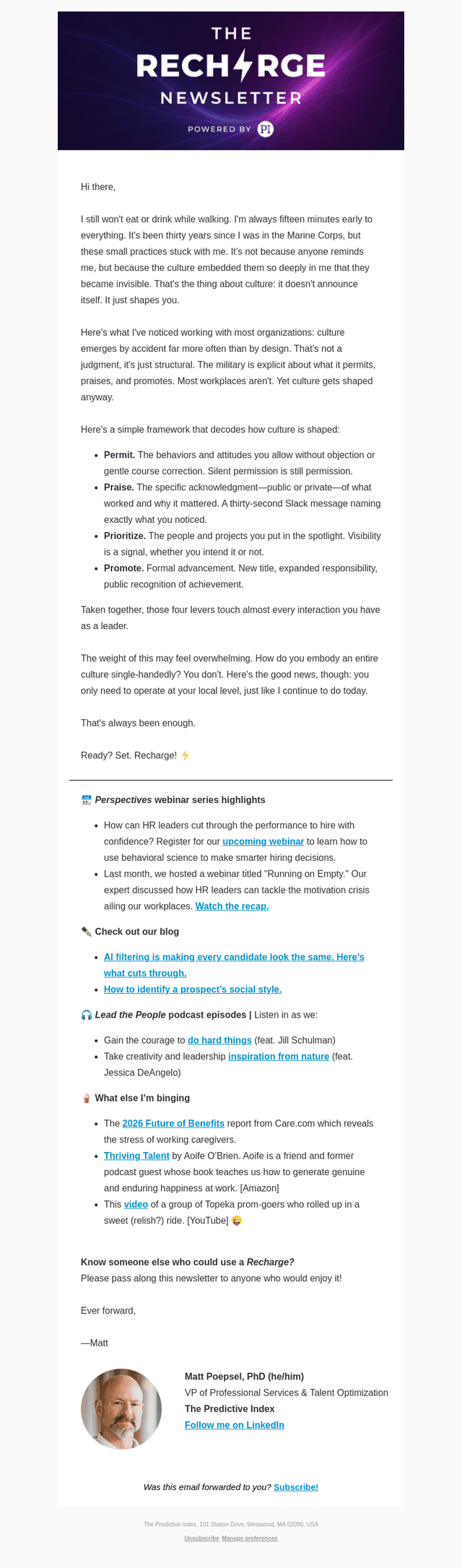 ⚡️The Recharge | Shape Your Work Culture with Intention