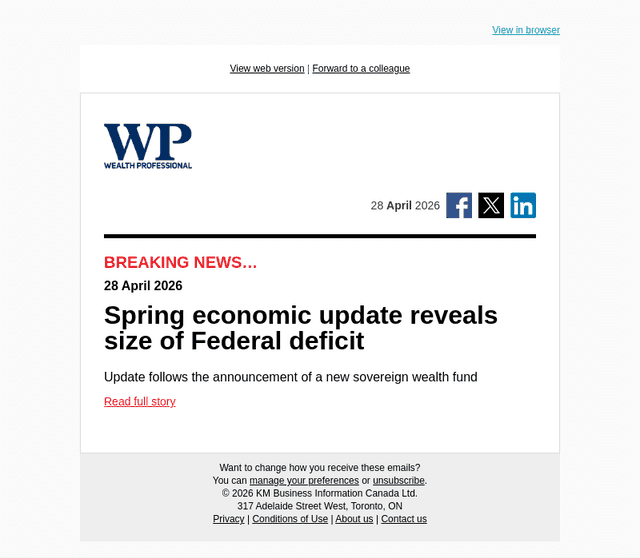 Wealth Professional email from Tue, Apr 28, 2026