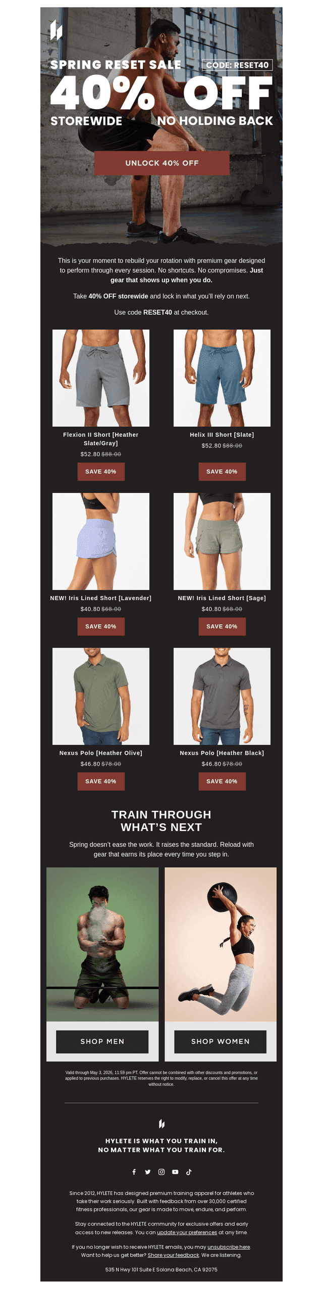 HYLETE LLC email from Wed, Apr 29, 2026