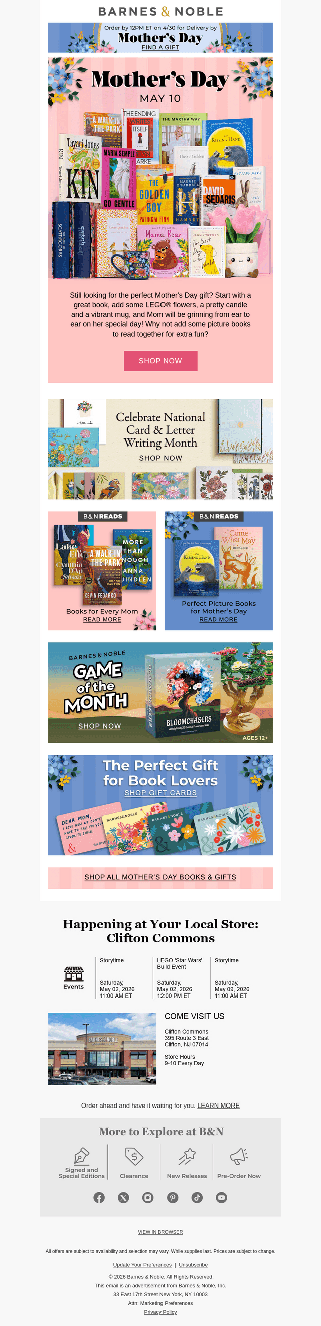 Barnes & Noble email from Wed, Apr 29, 2026