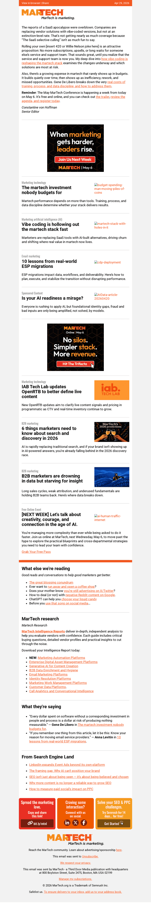 🎛️ Vibe coding is reshaping the martech stack