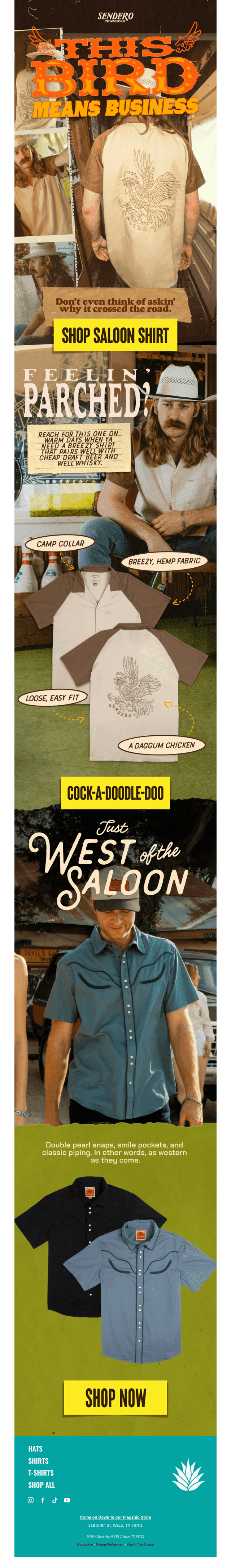 The Saloon Shirt's Crowin'