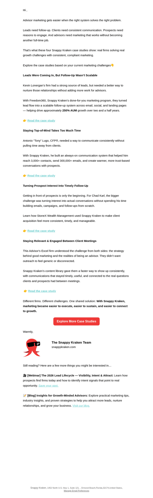 When advisor marketing clicks