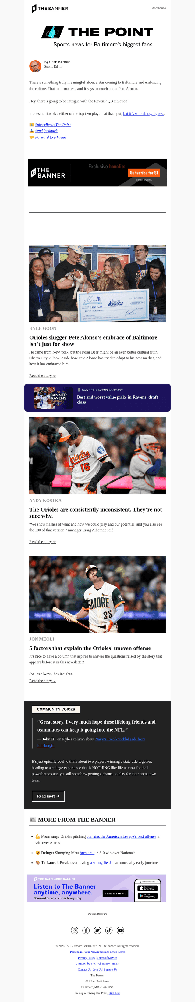 The Point: Pete Alonso ❤️ Baltimore