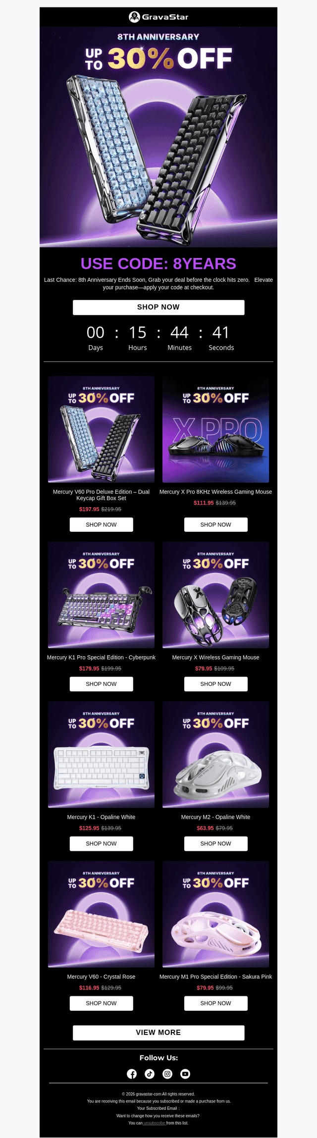 GravaStar email from Thu, Apr 30, 2026