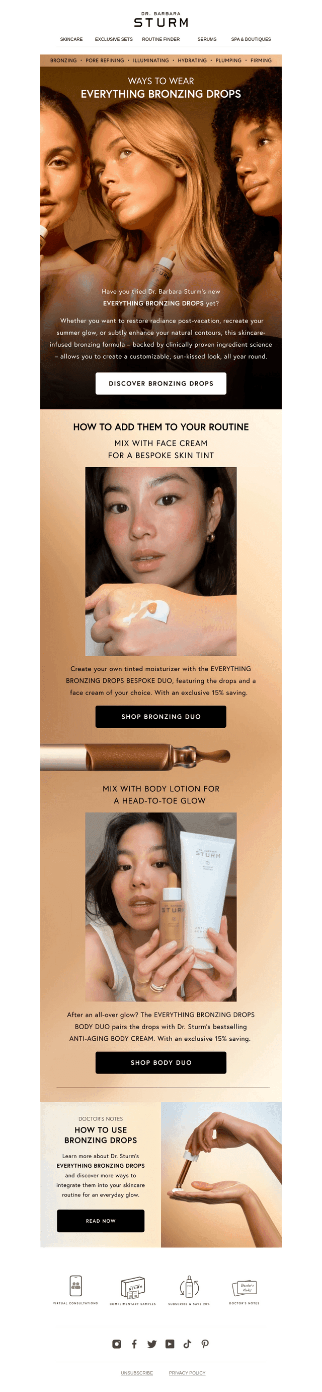 Ways To Wear Everything Bronzing Drops 🤎