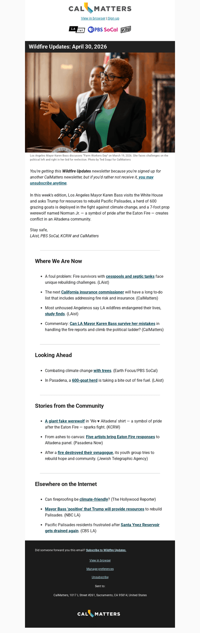 Calm email from Thu, Apr 30, 2026