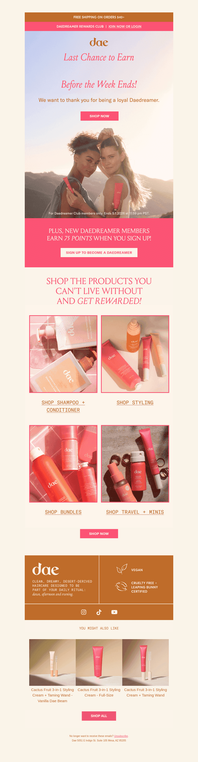 Last Call: 2x the points ends soon!