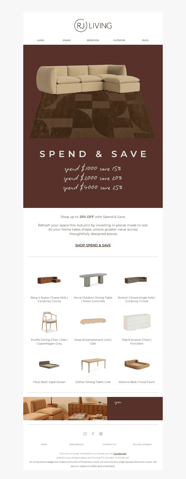 25% OFF with Spend & Save