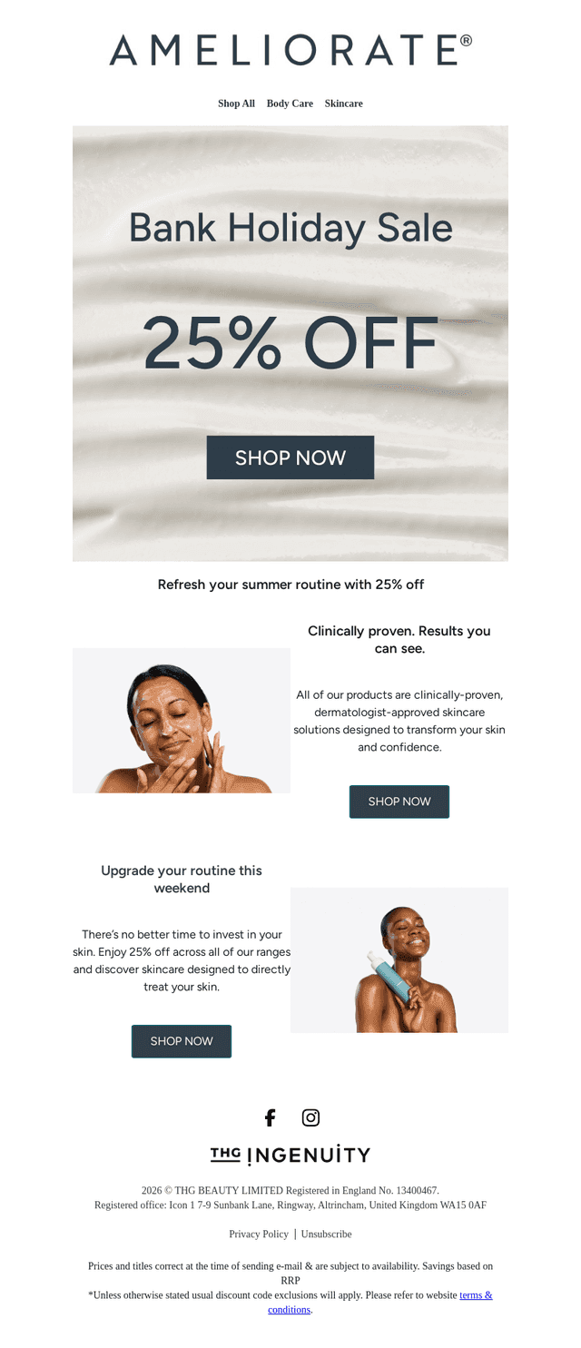Ameliorate UK email from Fri, May 1, 2026