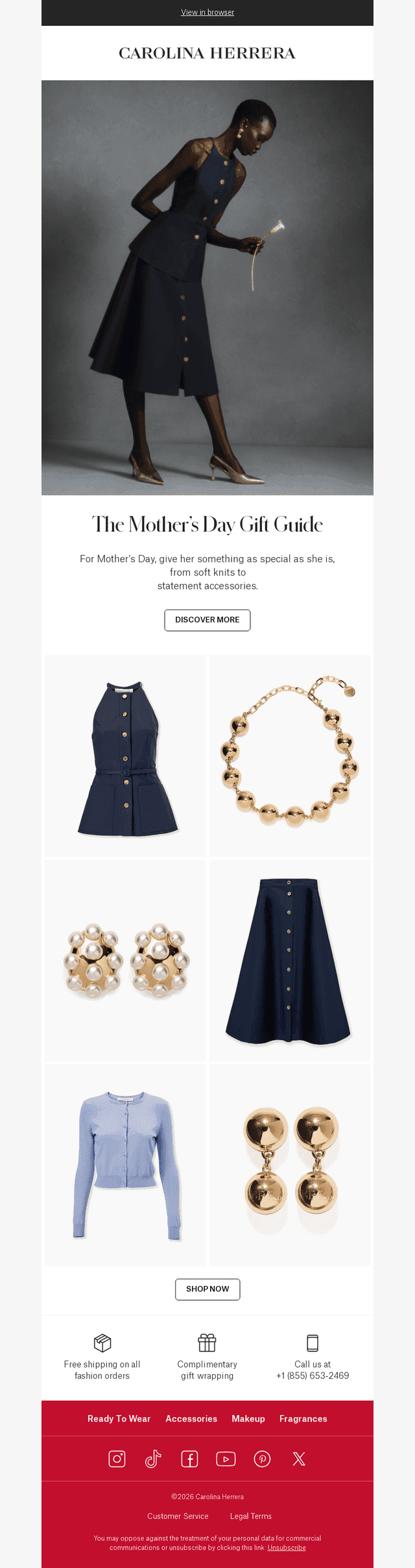 Carolina Herrera email from Fri, May 1, 2026