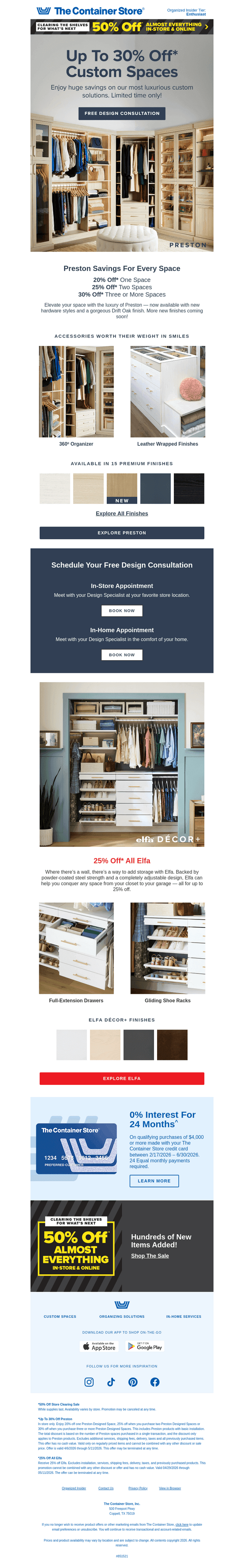 The Container Store email from Fri, May 1, 2026