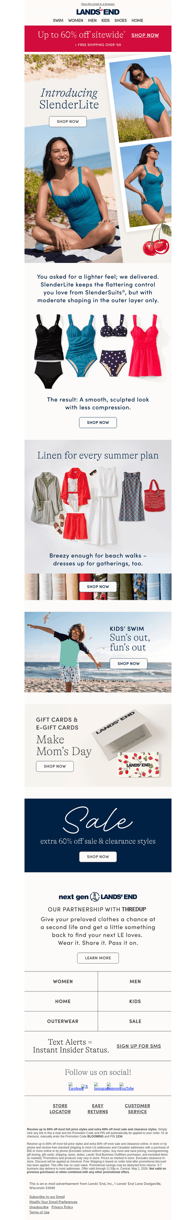 Lands' End email from Fri, May 1, 2026