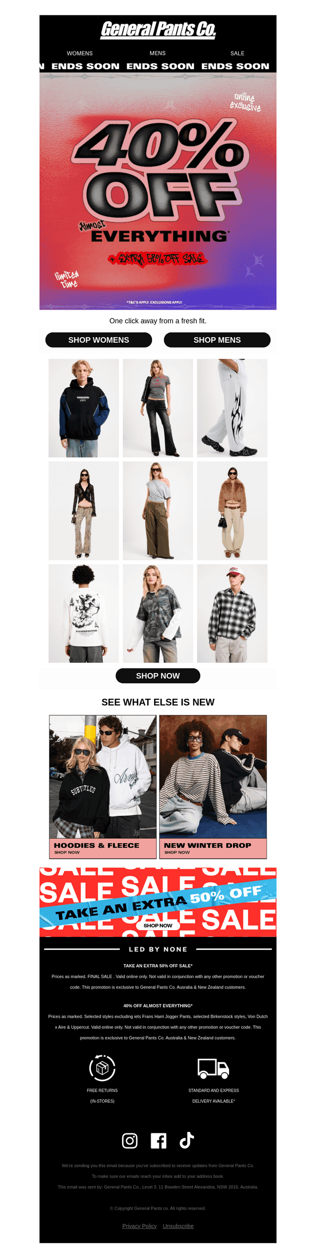 General Pants Co. email from Fri, May 1, 2026
