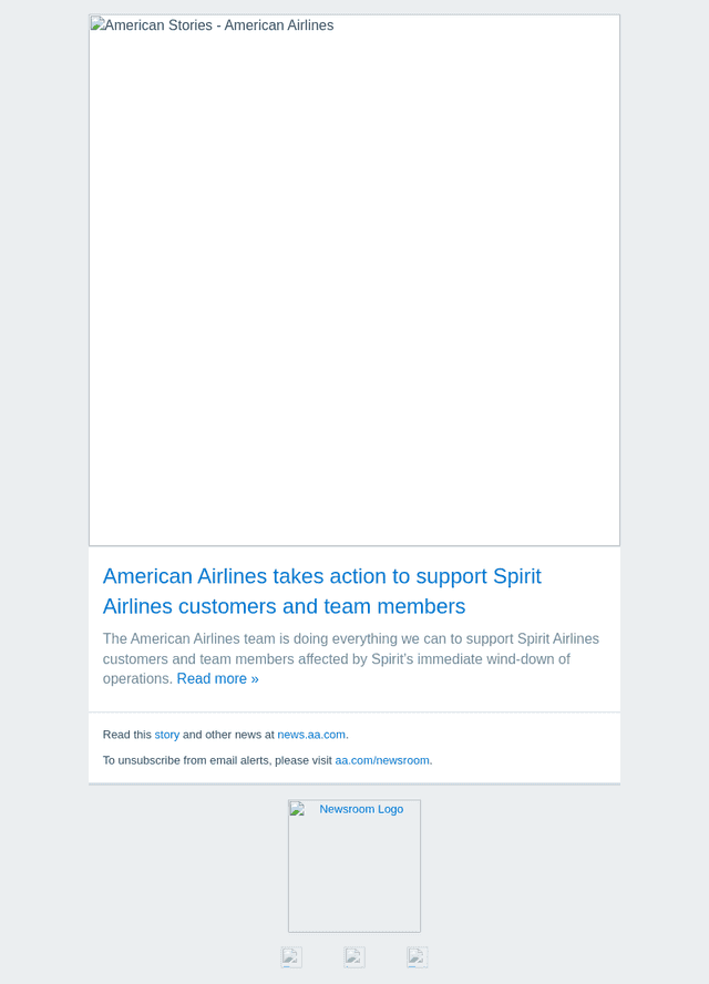 American Airlines email from Sat, May 2, 2026