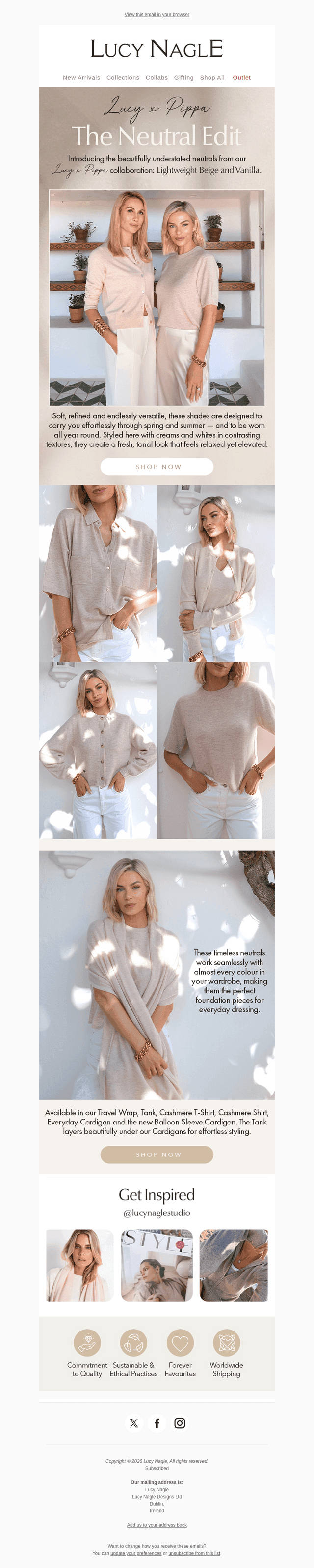The Lucy x Pippa Neutral Edit