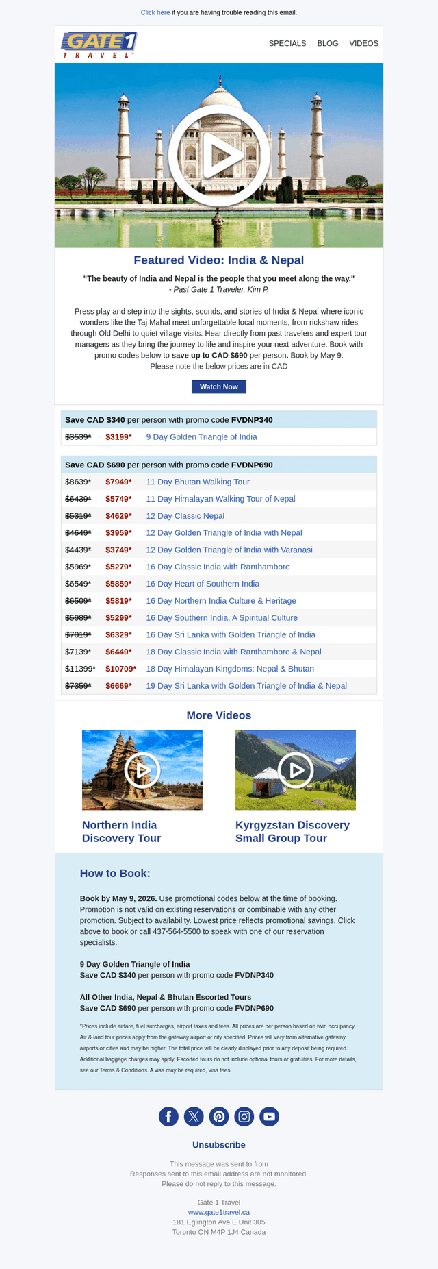 Gate 1 Travel email from Sat, May 2, 2026