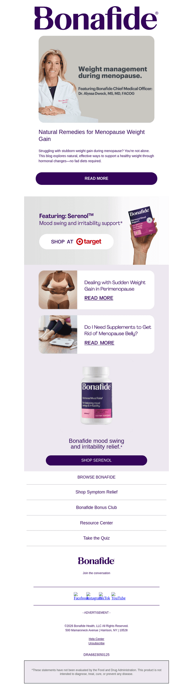 Struggling with weight gain in menopause?