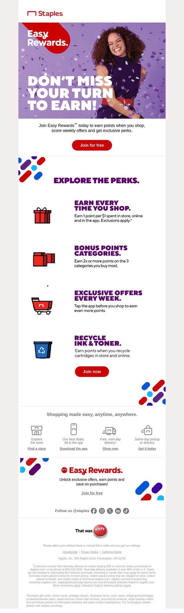 🎉Join Easy Rewards. Get exclusive perks.