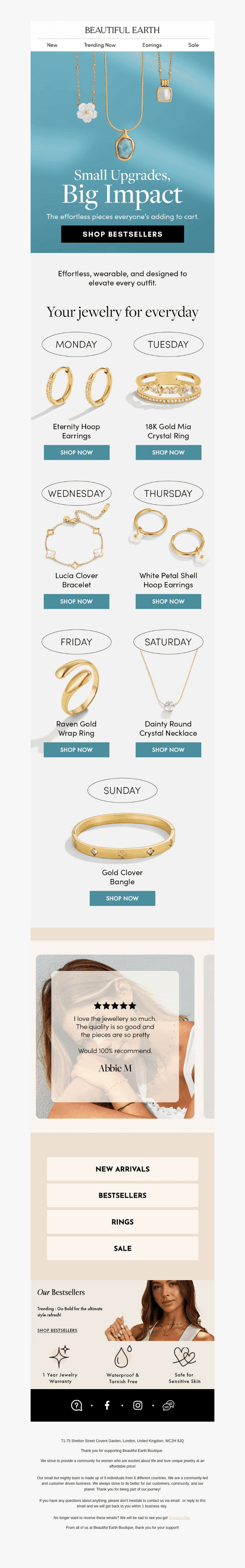 Beautiful Earth Boutique email from Sat, May 2, 2026