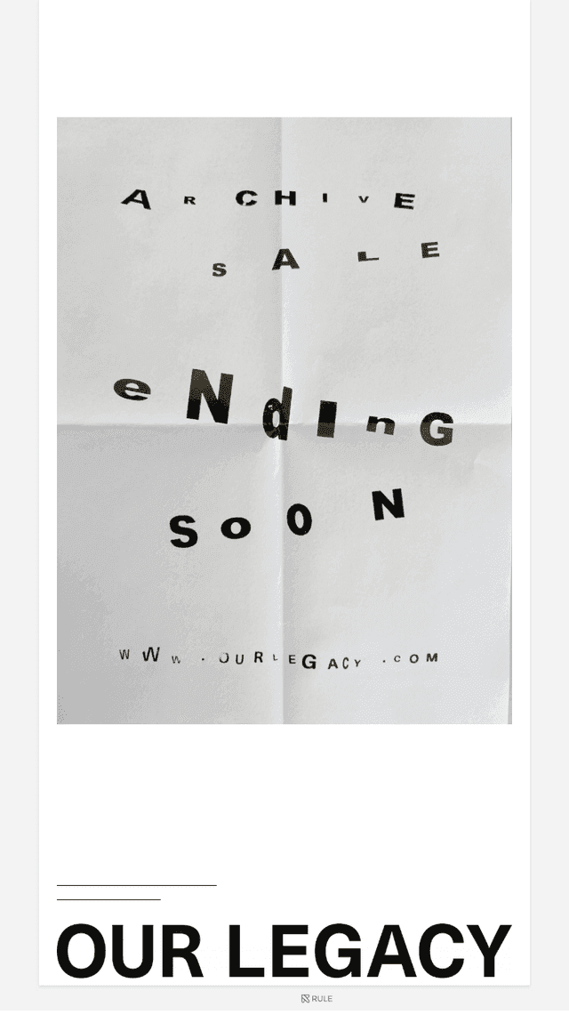 ARCHIVE SALE - Ending Soon