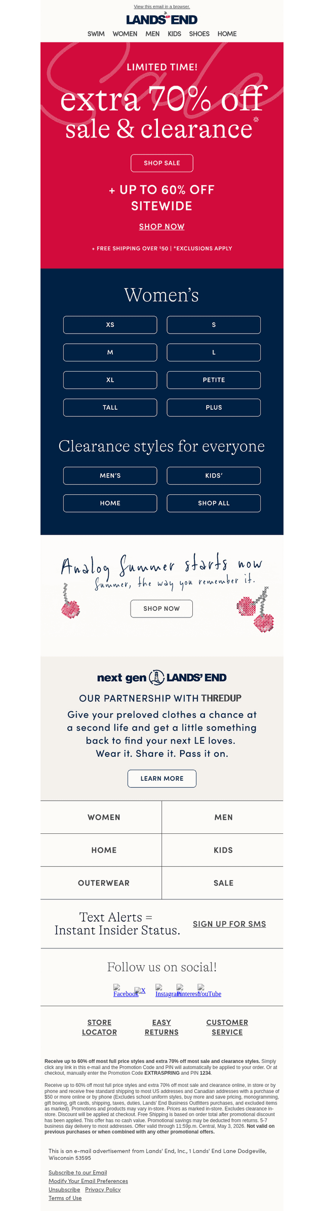 Clearance just hit an extra 70% off!