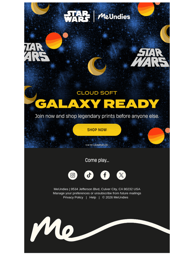 Shop STAR WARS before anyone else