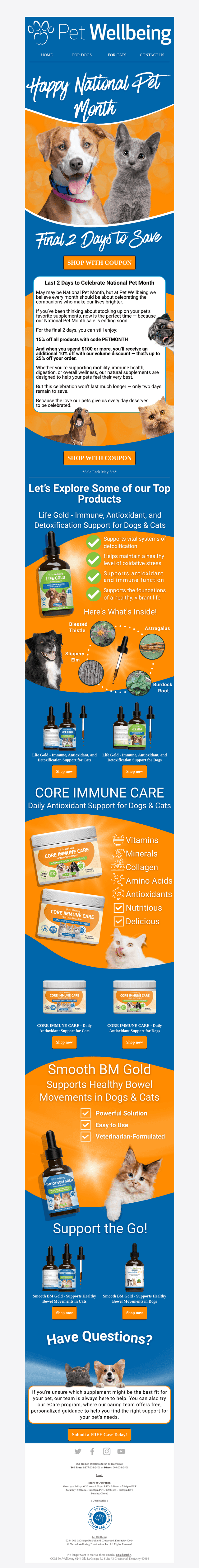 Pet Wellbeing email from Mon, May 4, 2026