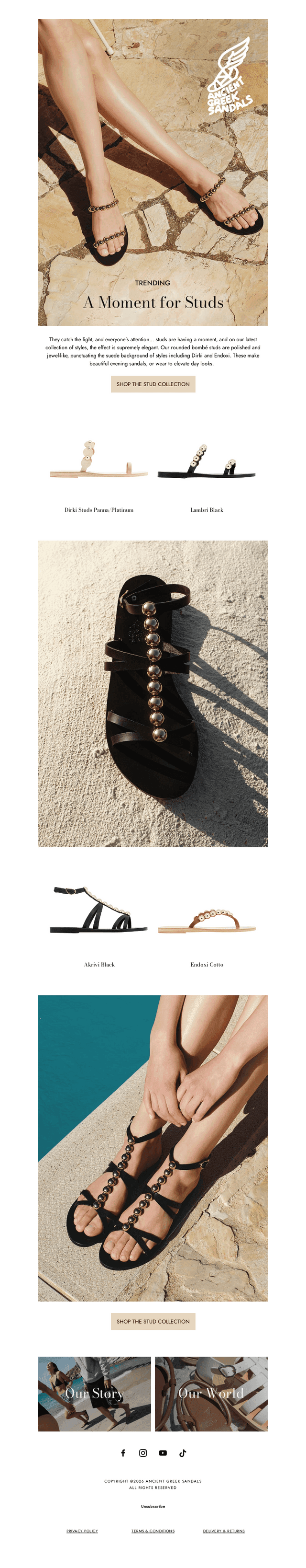 Sandals with studs