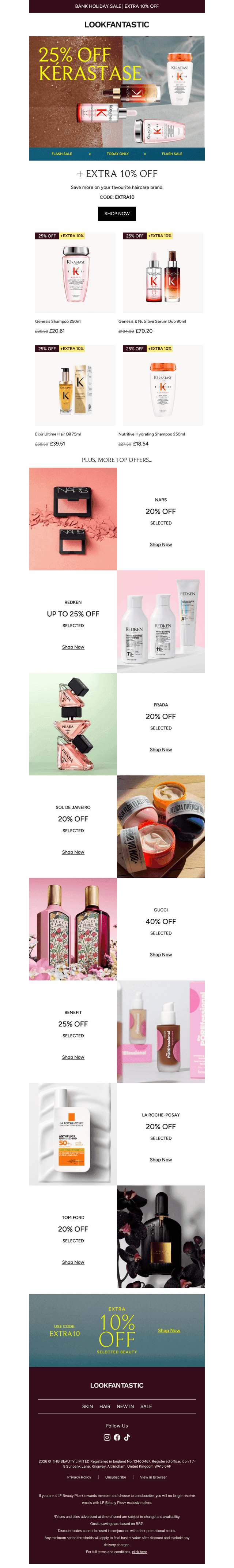 Kérastase: 25% Off + Extra 10%