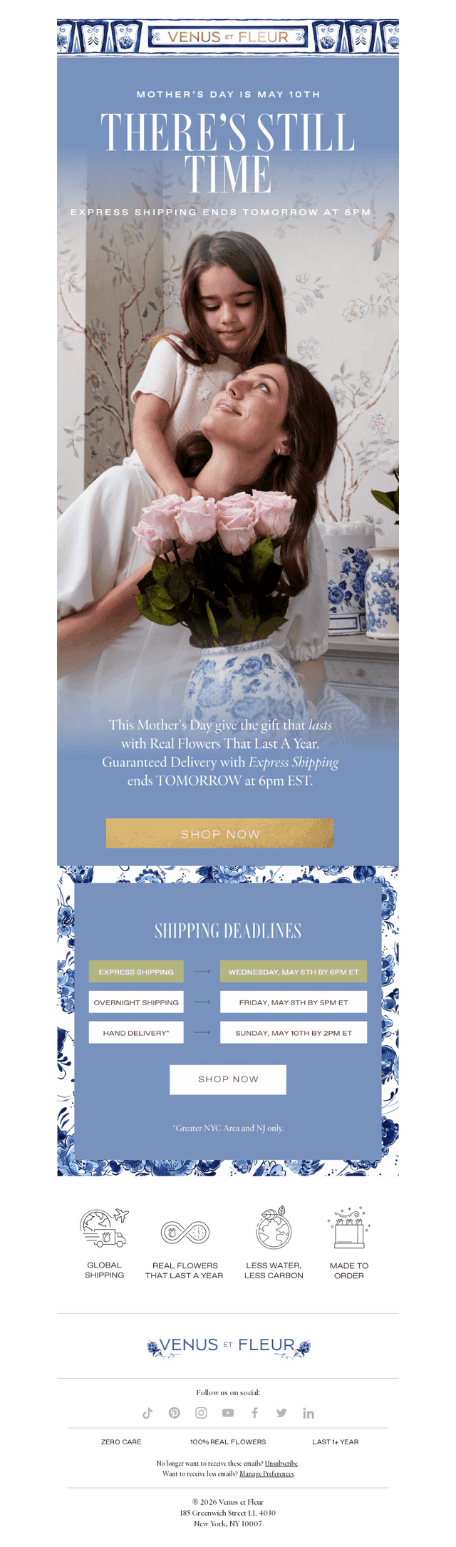 Venus et Fleur email from Tue, May 5, 2026