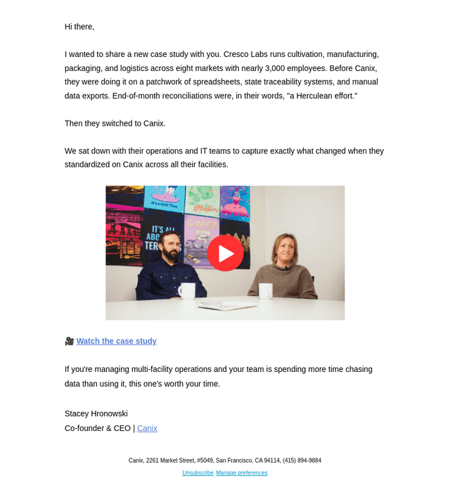 Canix email from Tue, May 5, 2026