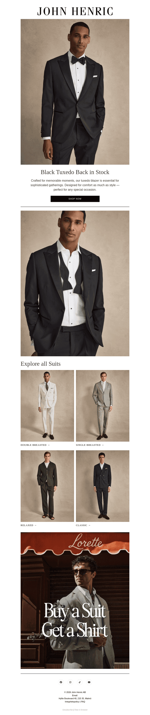 Black Tuxedo | Back in Stock