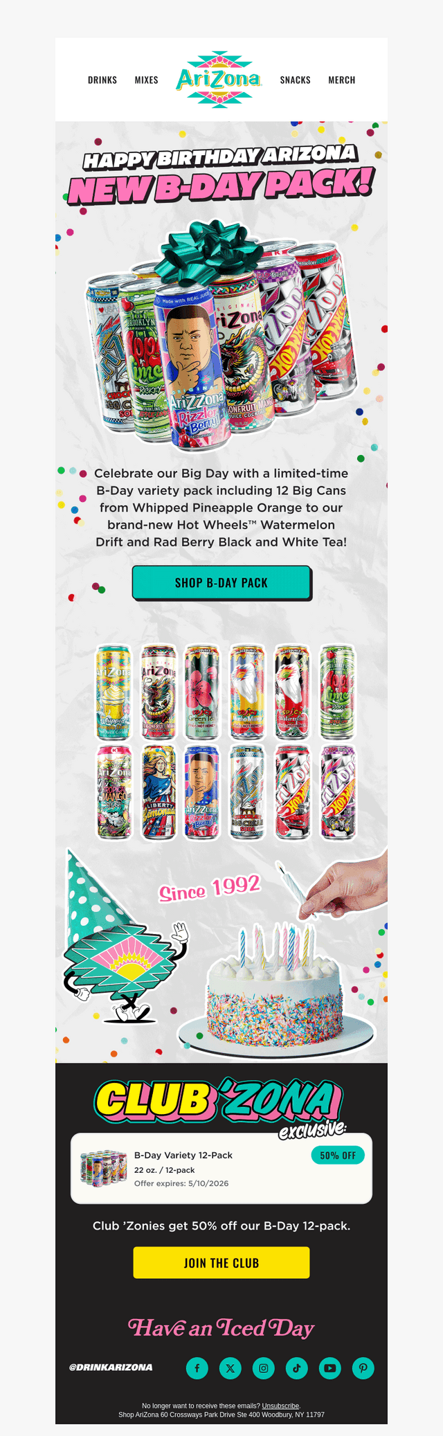 Arizona Iced Tea email from Tue, May 5, 2026