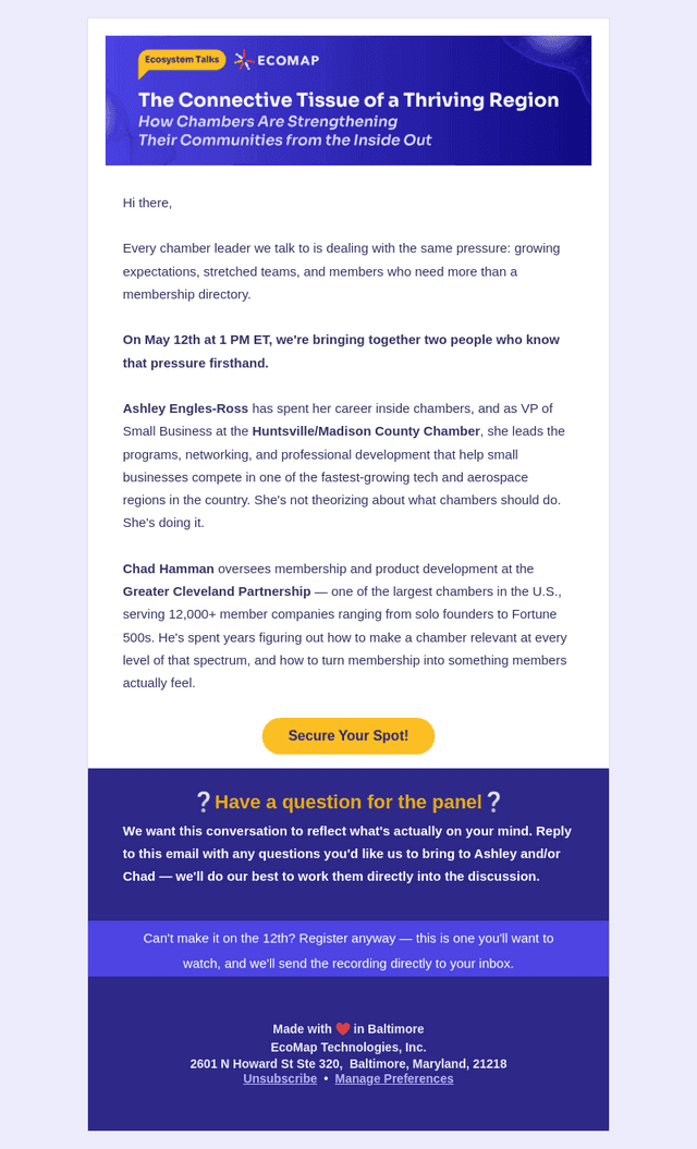 Save your seat — Doing more with less: how two chambers are making it work