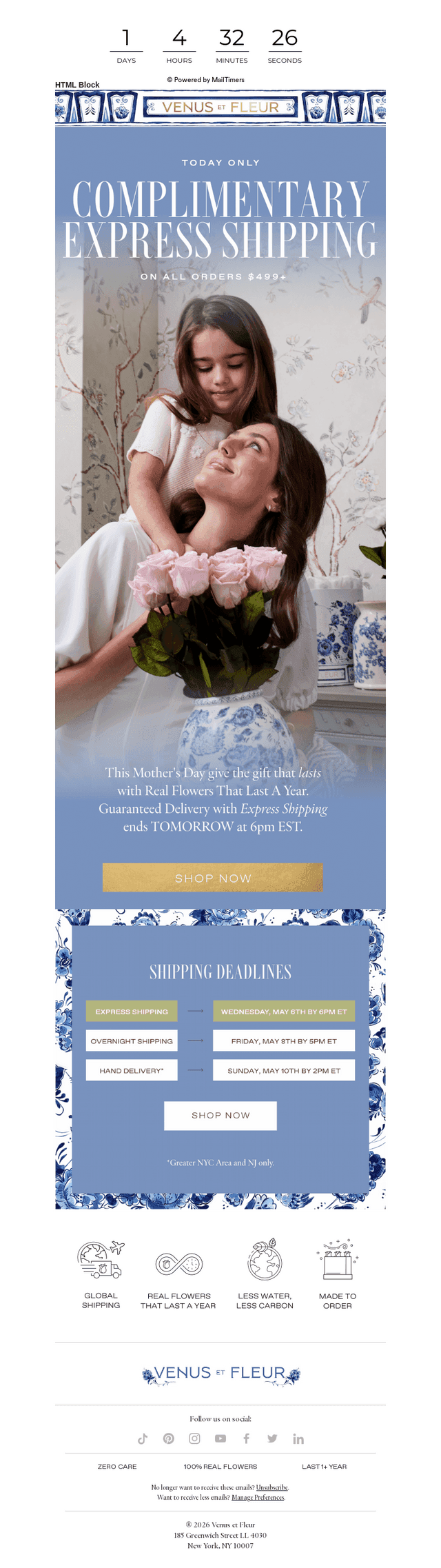 Venus et Fleur email from Tue, May 5, 2026