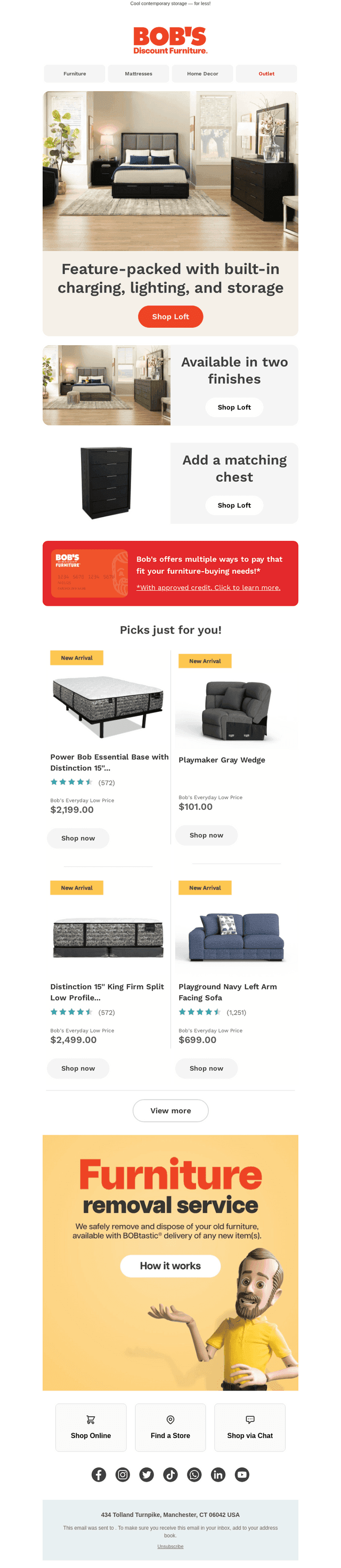 JUST IN: the Loft bedroom