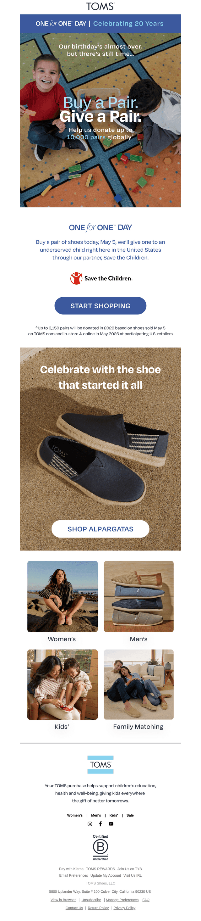 Final Hours: Give a Pair to an Underserved Child