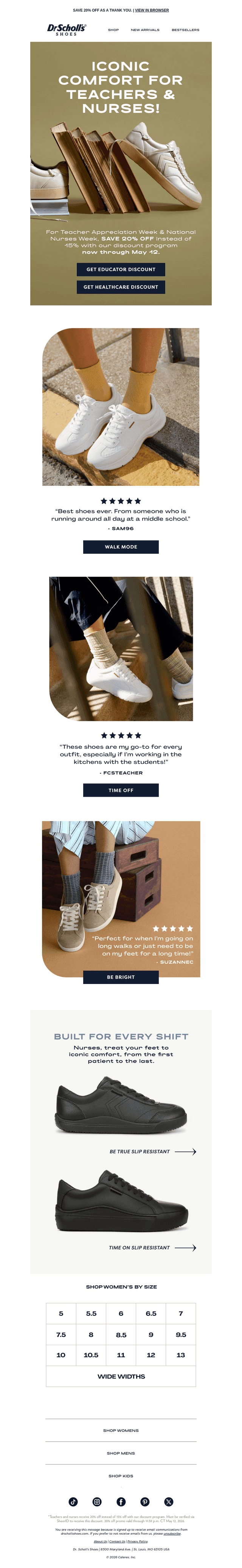Top sneaker picks for teachers & nurses! 🍎🩺